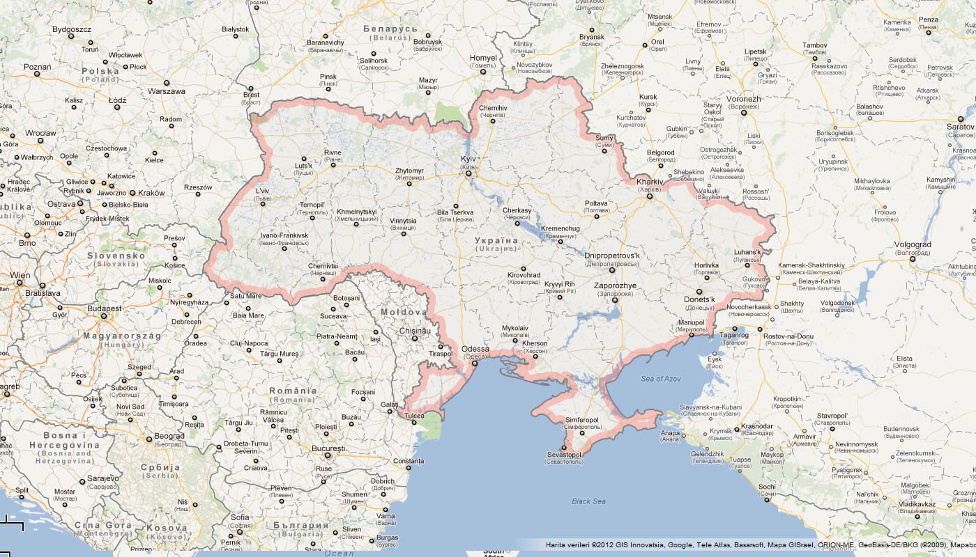 karte von ukraine